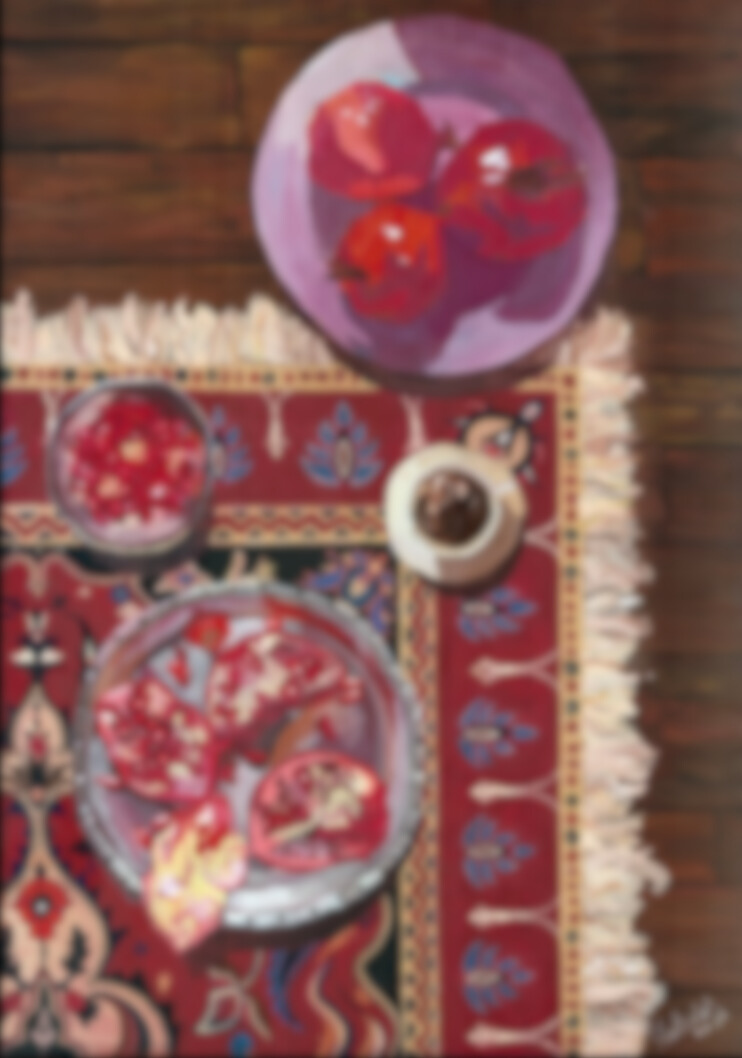 'what a pomegranate asks' Digital Print